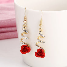 Load image into Gallery viewer, Golden Leaf Dangle Earrings