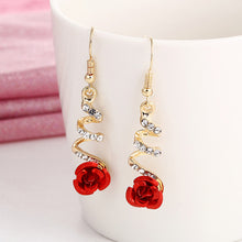 Load image into Gallery viewer, Golden Leaf Dangle Earrings
