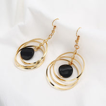 Load image into Gallery viewer, Round Circle Drop Earrings