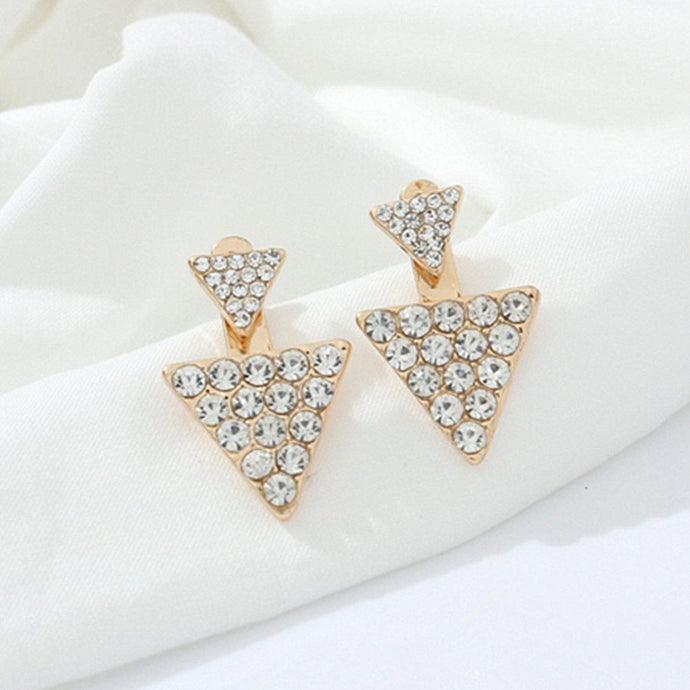 rhinestone triangle earrings