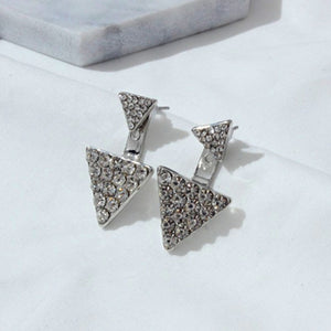 rhinestone triangle earrings